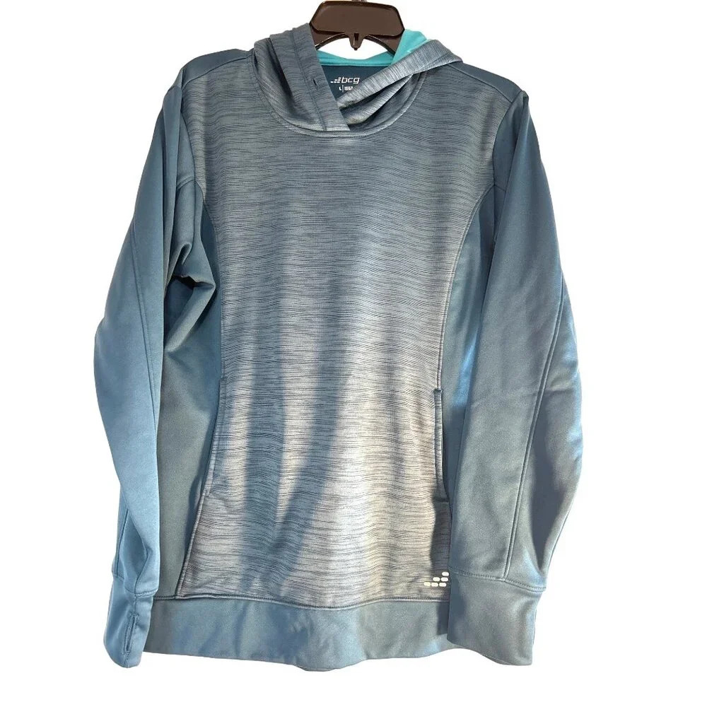 Bcg Womens Hoodie Blue Size Large Flaw No Draw String